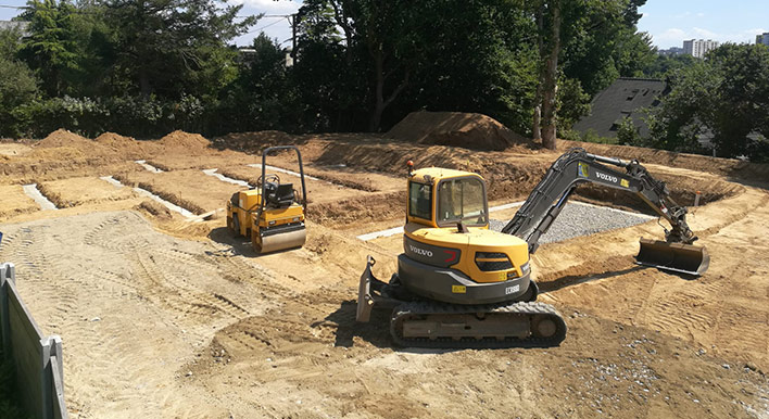 Terrassement pour fondations et assainissement